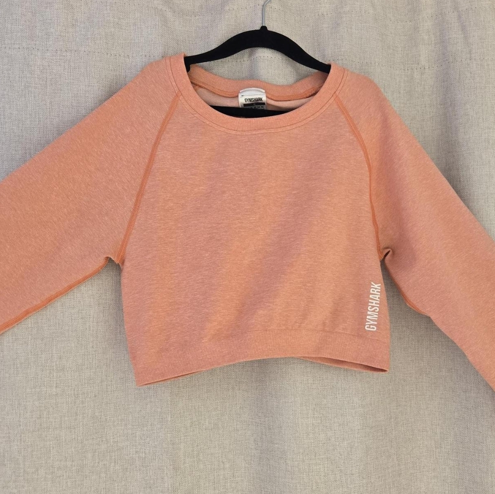 Gymshark Women's Orange Medium Crop Long Sleeve Shirt